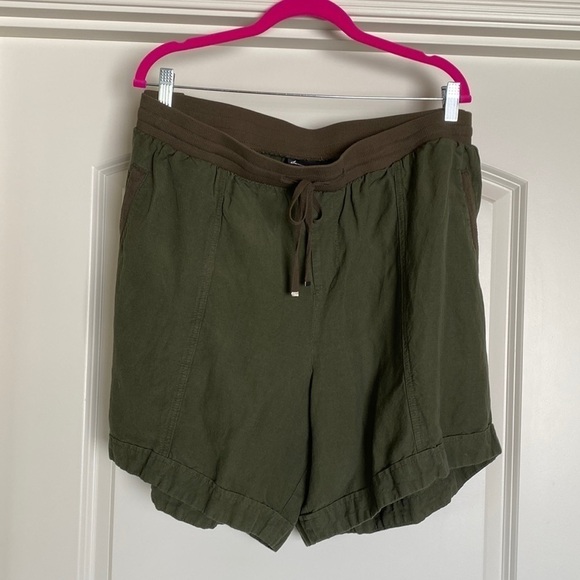 Lane Bryant Linen Pull on Cargo Shorts Womens 22/24  Beach casual Lagenlook Boho - Picture 1 of 7